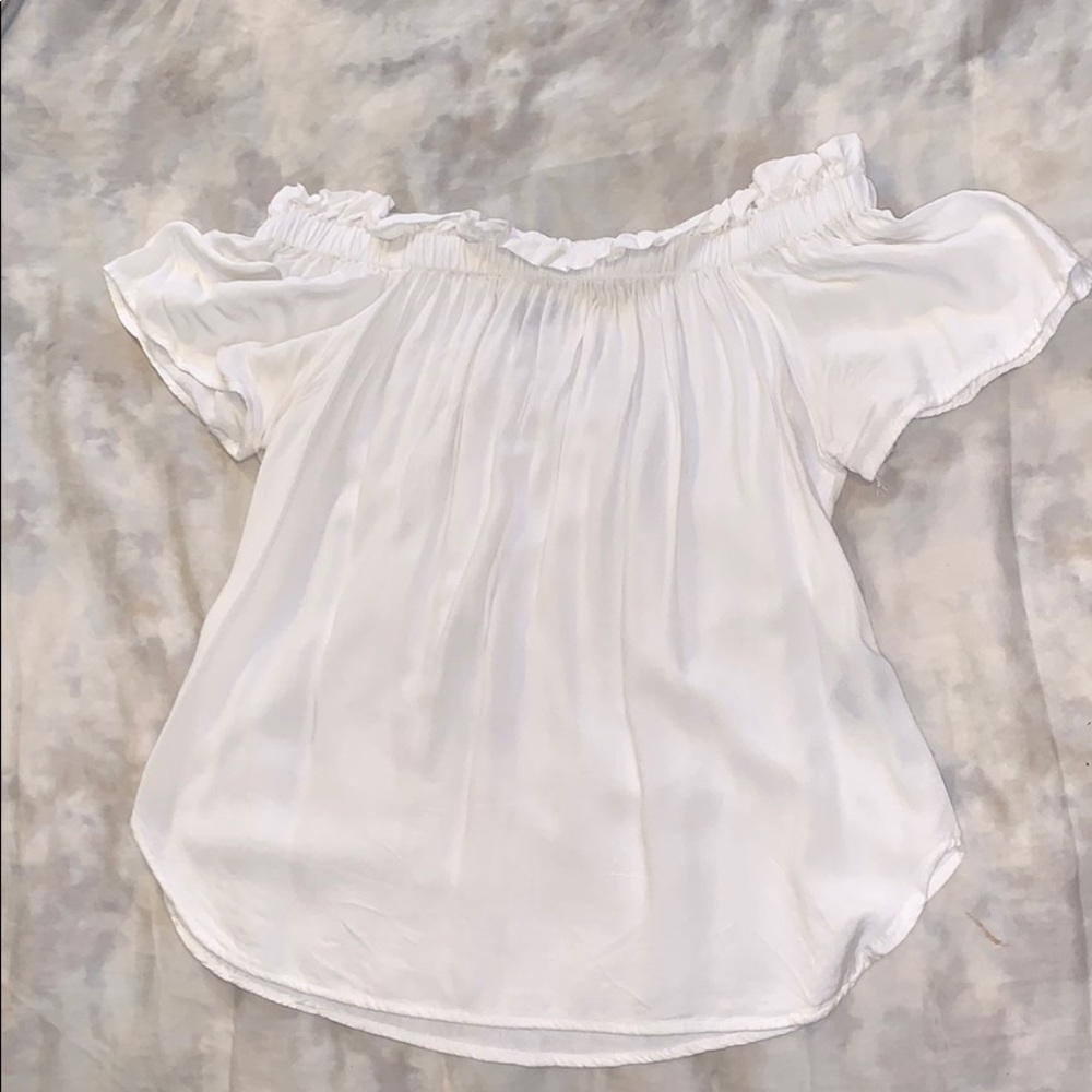 White Off The Shoulder Blouse